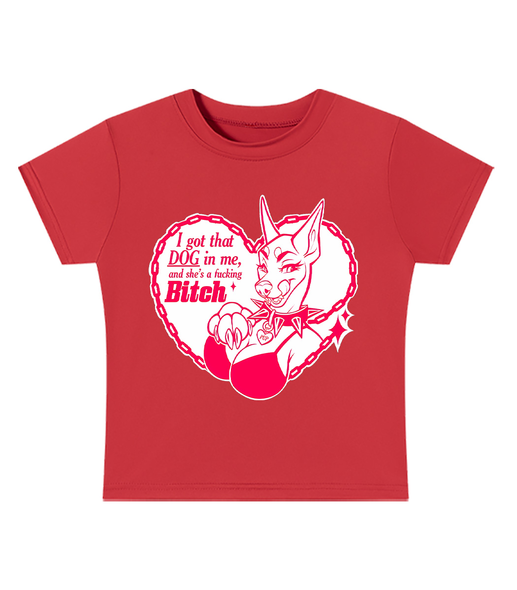 Heart Of A Bad Bitch Y2K Baby Tee
