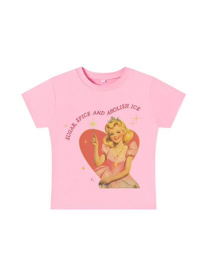 Suger, Spice And Abolish Ice Y2K Baby Tee