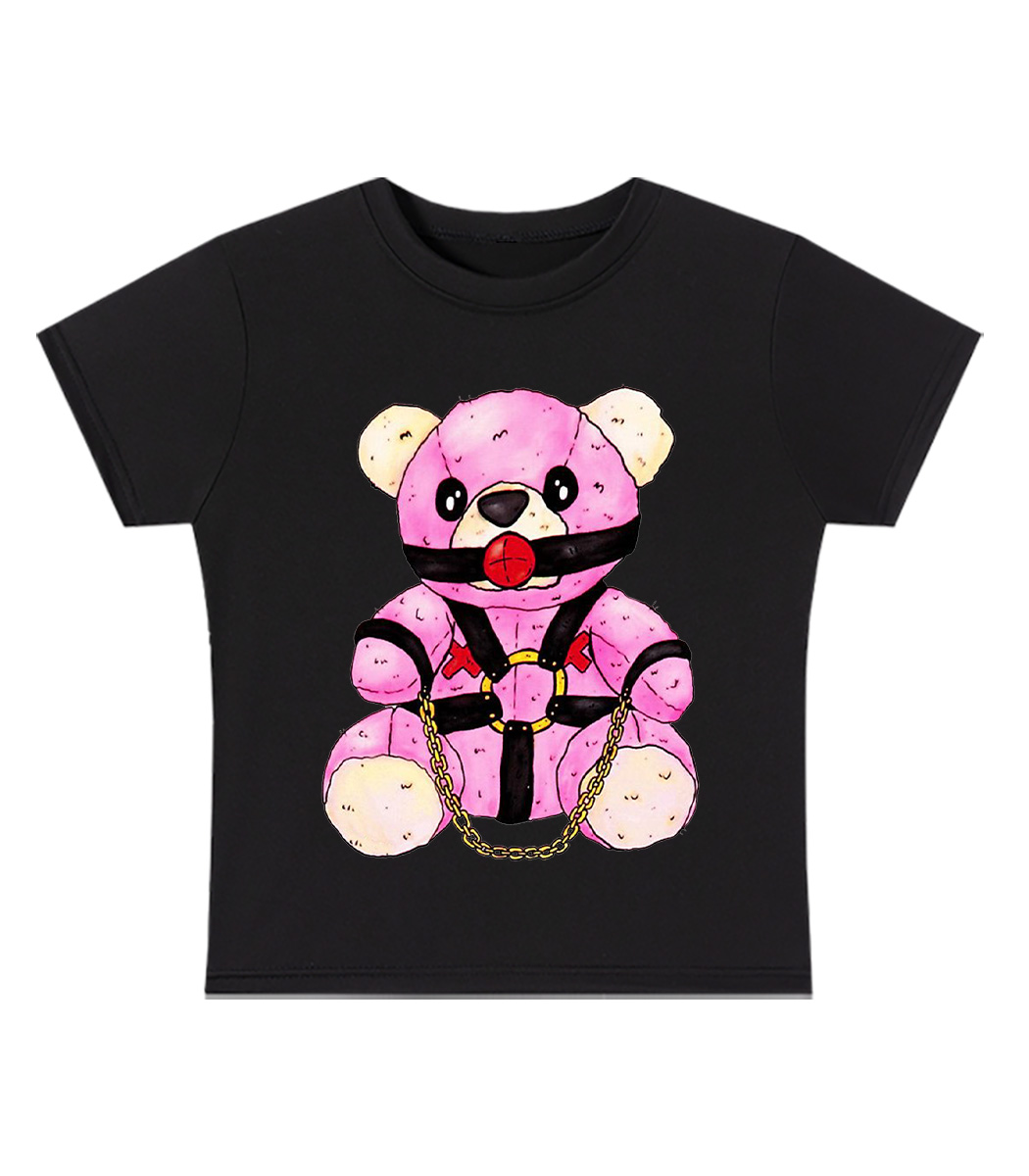 Bondage Bear Y2K Baby Tee
