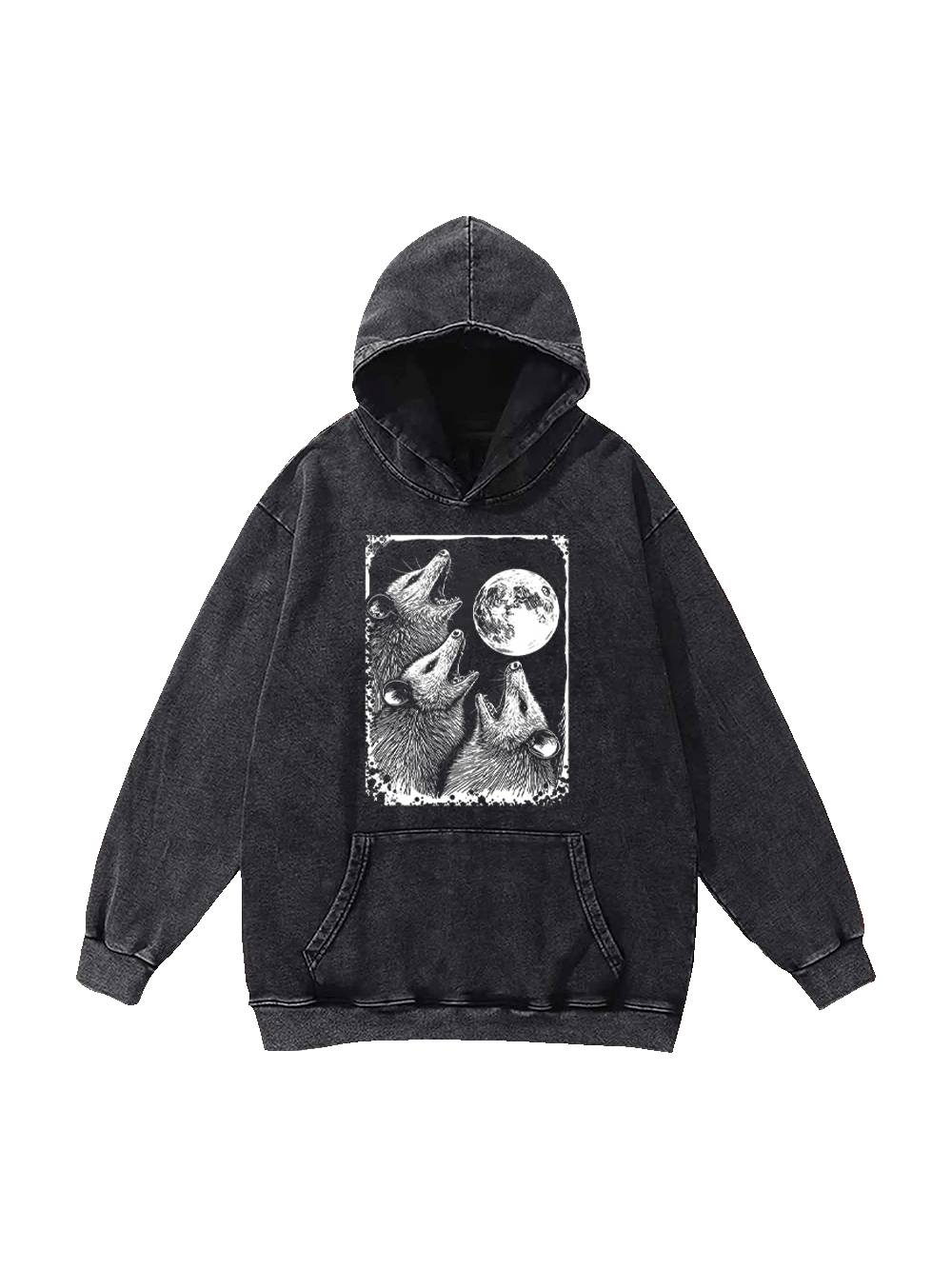 Howling at the Moon Washed Hoodie
