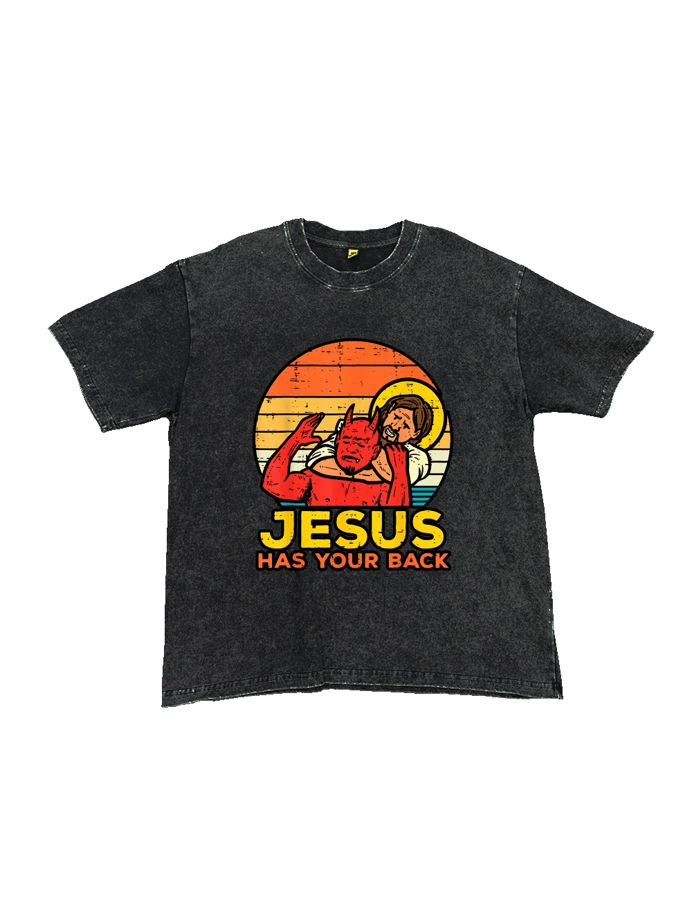 Jesus Tem Suas Costas Washed Tshirt