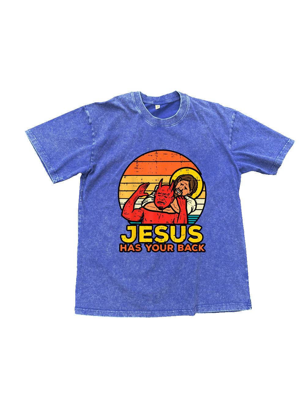 Jesus Tem Suas Costas Washed Tshirt