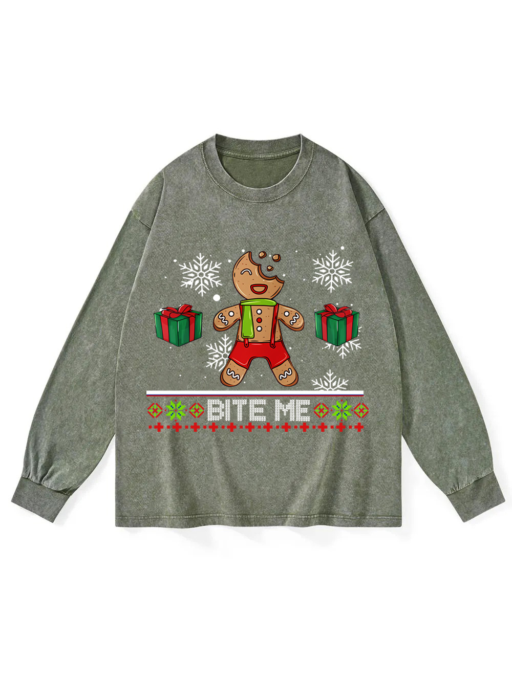 Bite Me Washed Long-Sleeve Tshirt