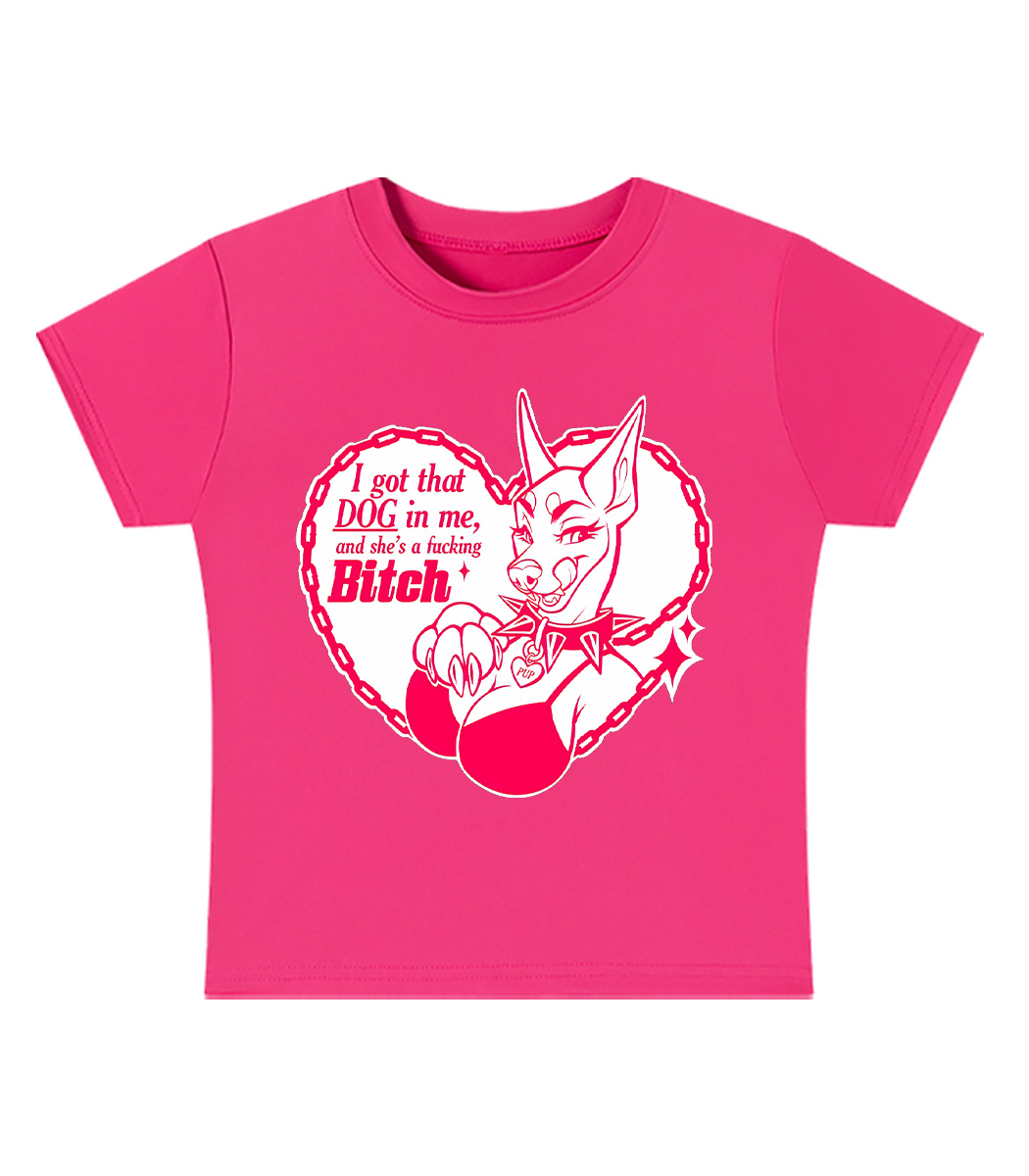 Heart Of A Bad Bitch Y2K Baby Tee