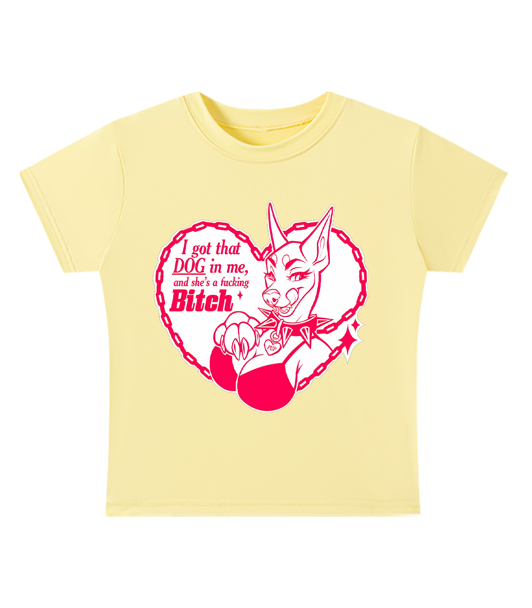Heart Of A Bad Bitch Y2K Baby Tee