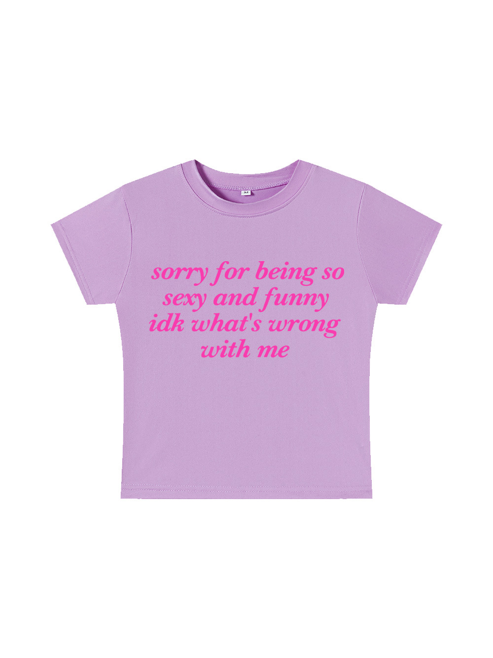 Sorry for Being So Sexy and Funny Y2K Baby Tee