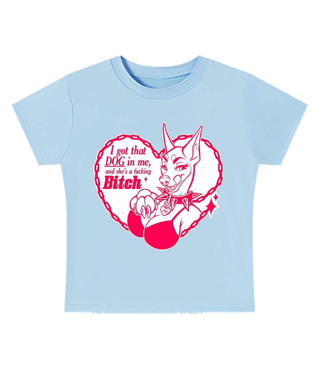 Heart Of A Bad Bitch Y2K Baby Tee