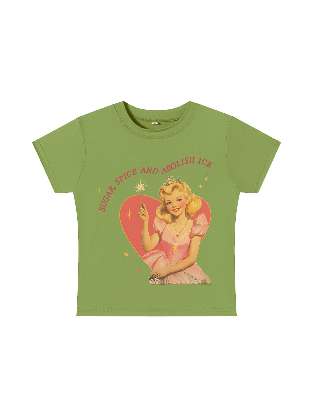 Suger, Spice And Abolish Ice Y2K Baby Tee