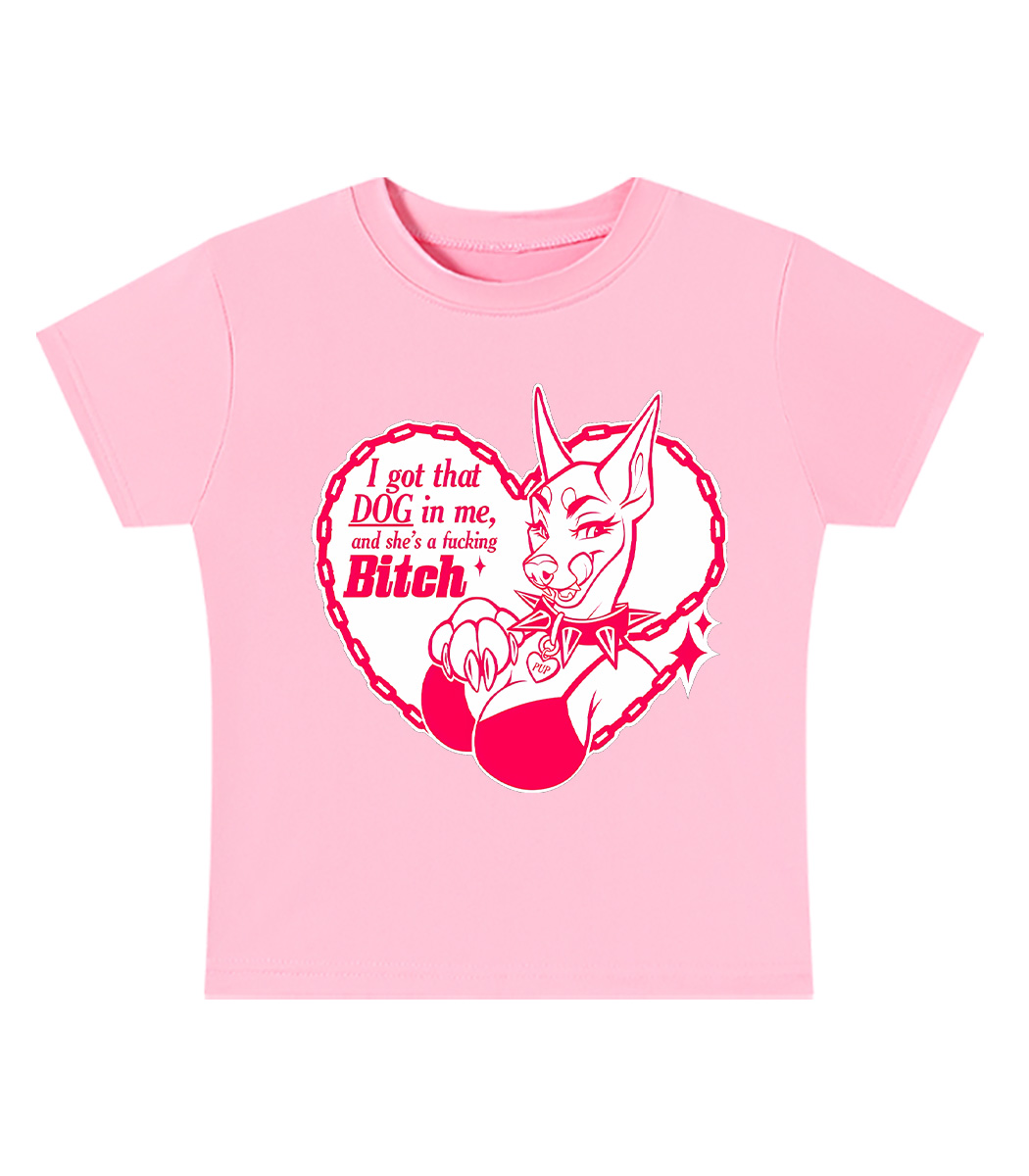 Heart Of A Bad Bitch Y2K Baby Tee