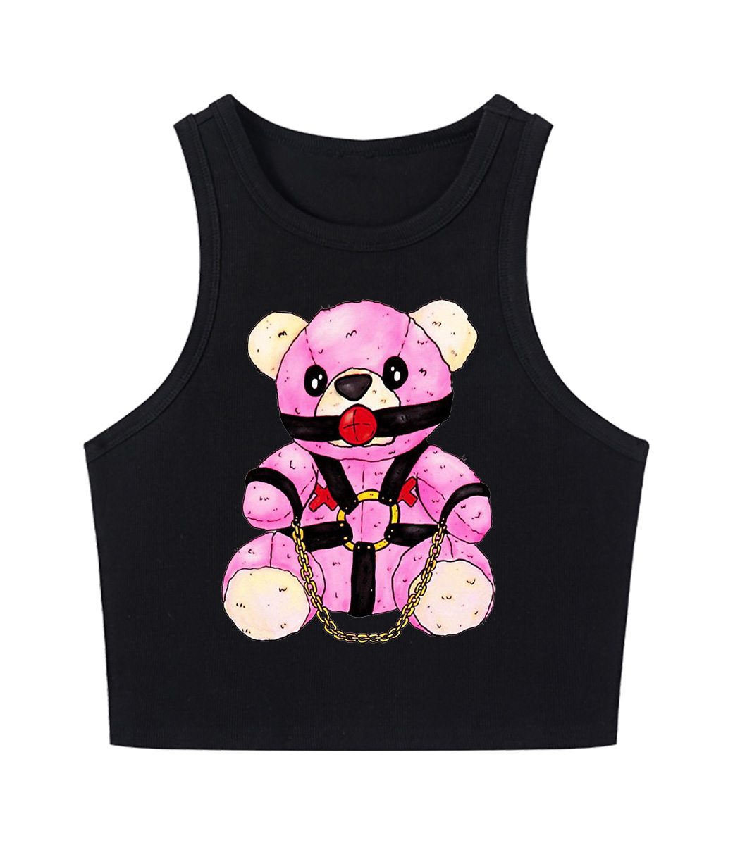 Bondage Bear Y2K Crop Tank Top