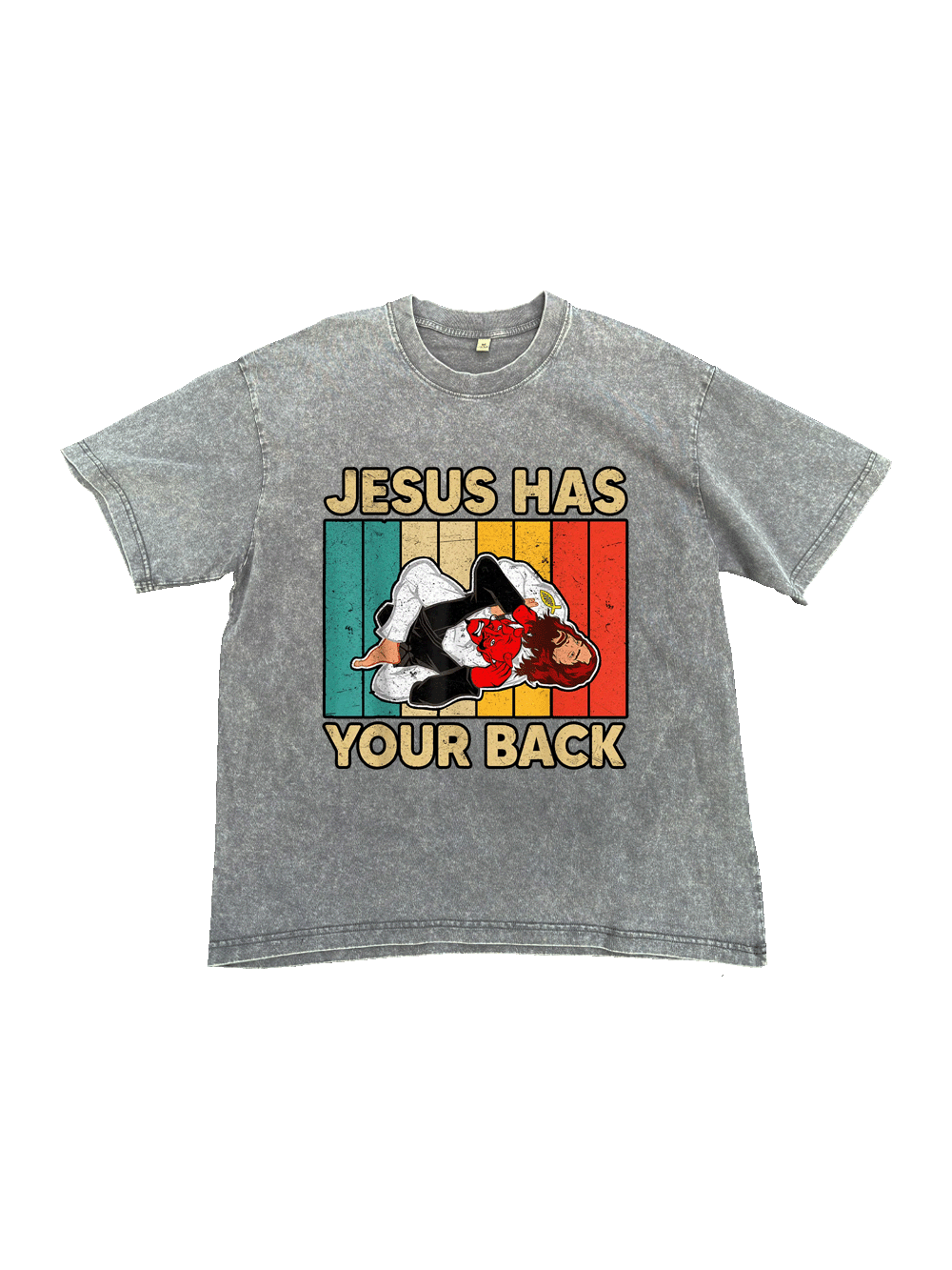 Jesus Has Your Back Washed Tshirt