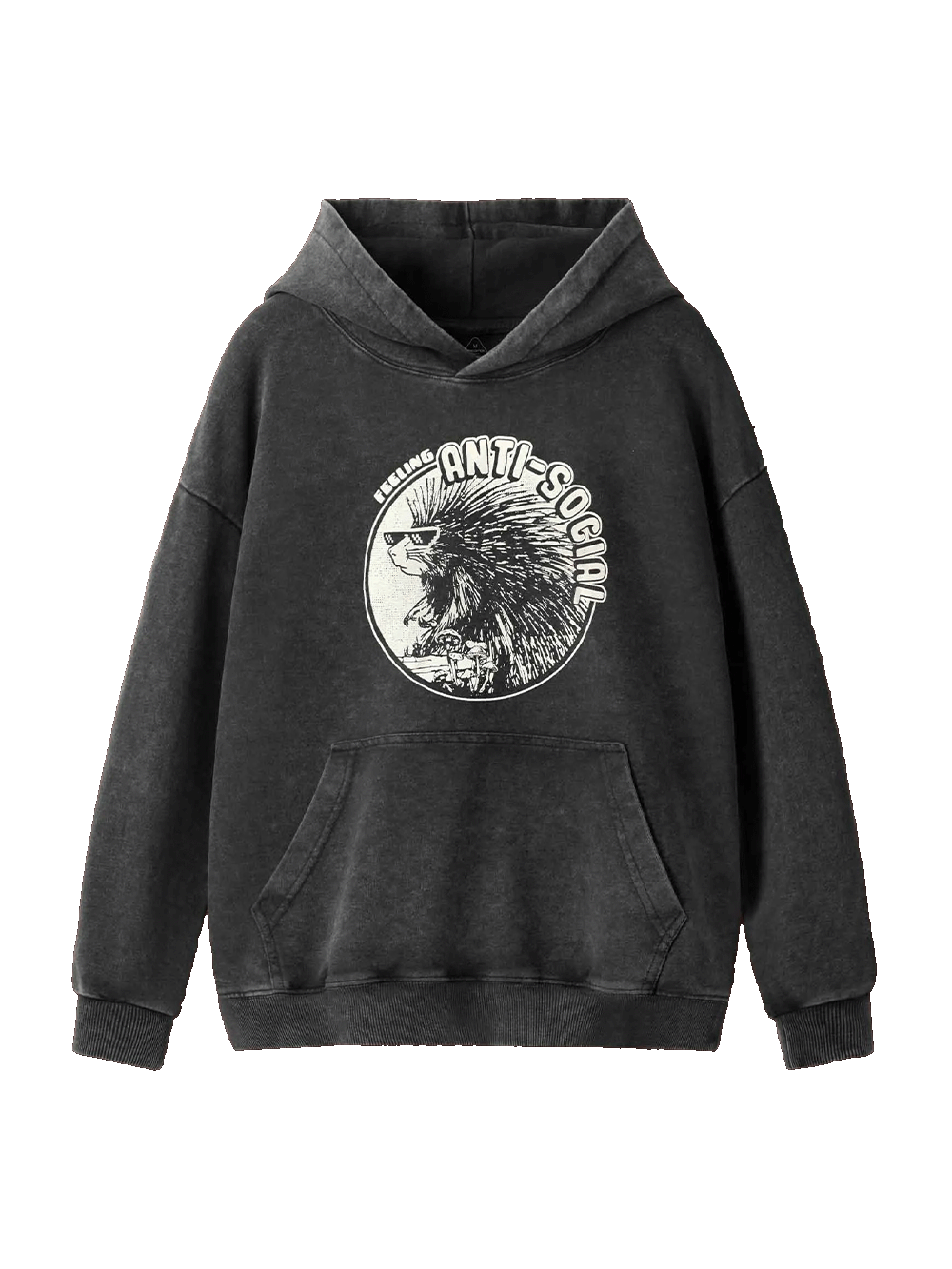 Feeling Anti-Social Washed Hoodie