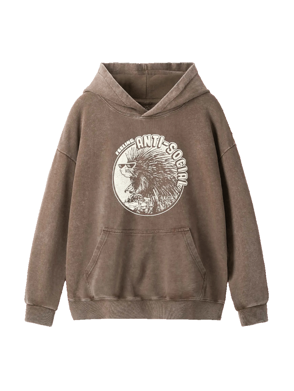 Feeling Anti-Social Washed Hoodie