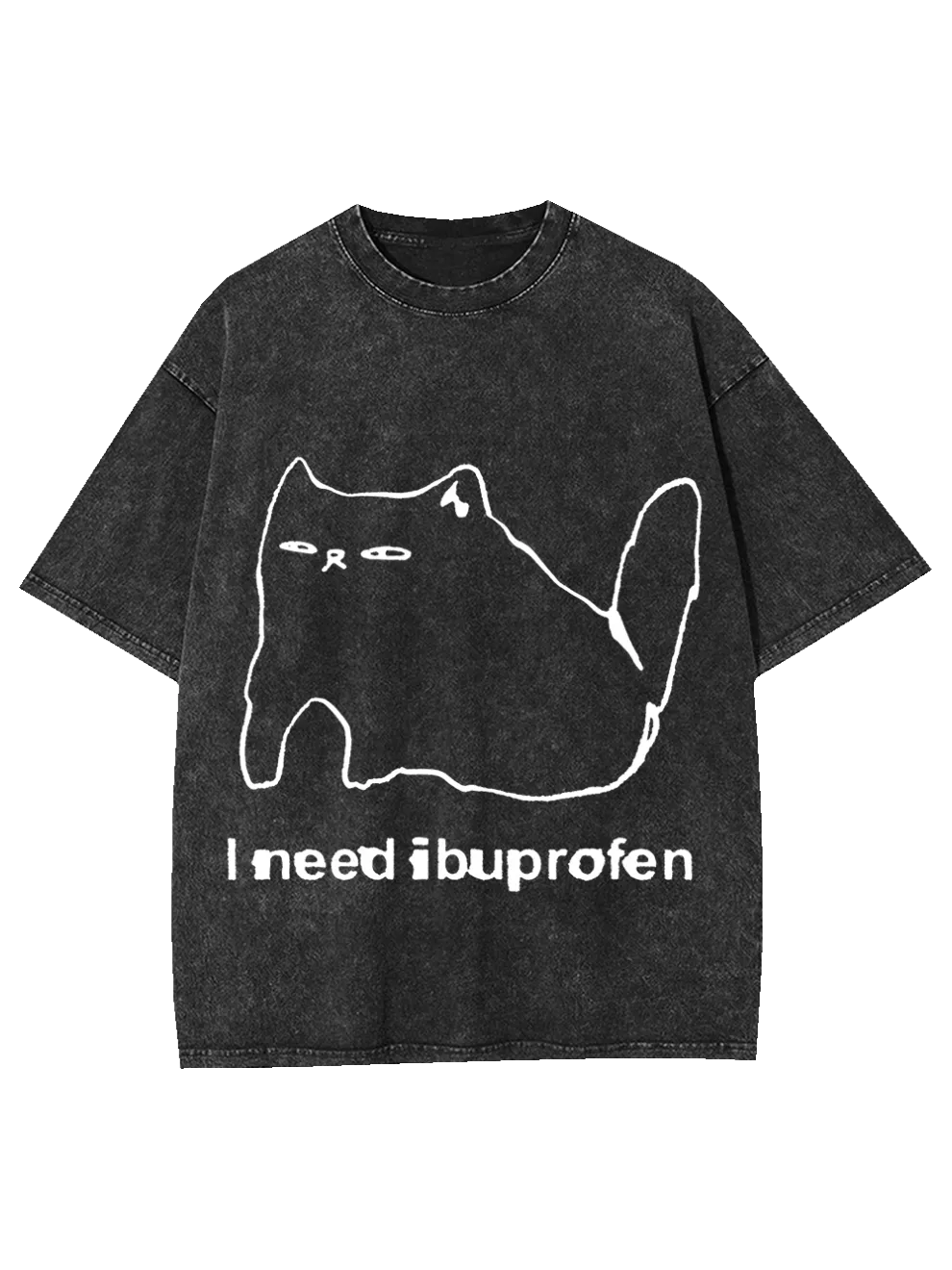 Ibuprofen Cat Washed Tshirt