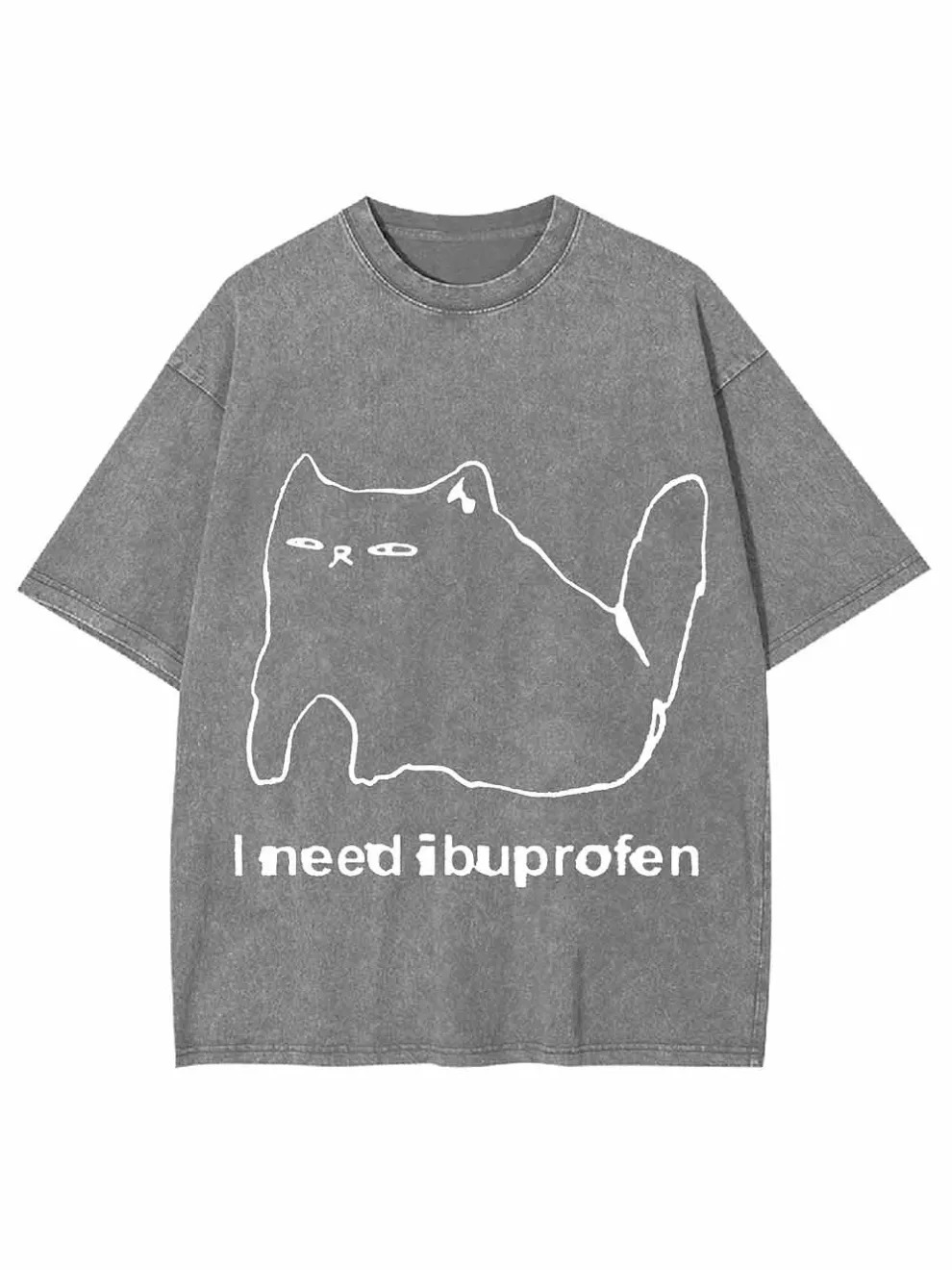 Ibuprofen Cat Washed Tshirt