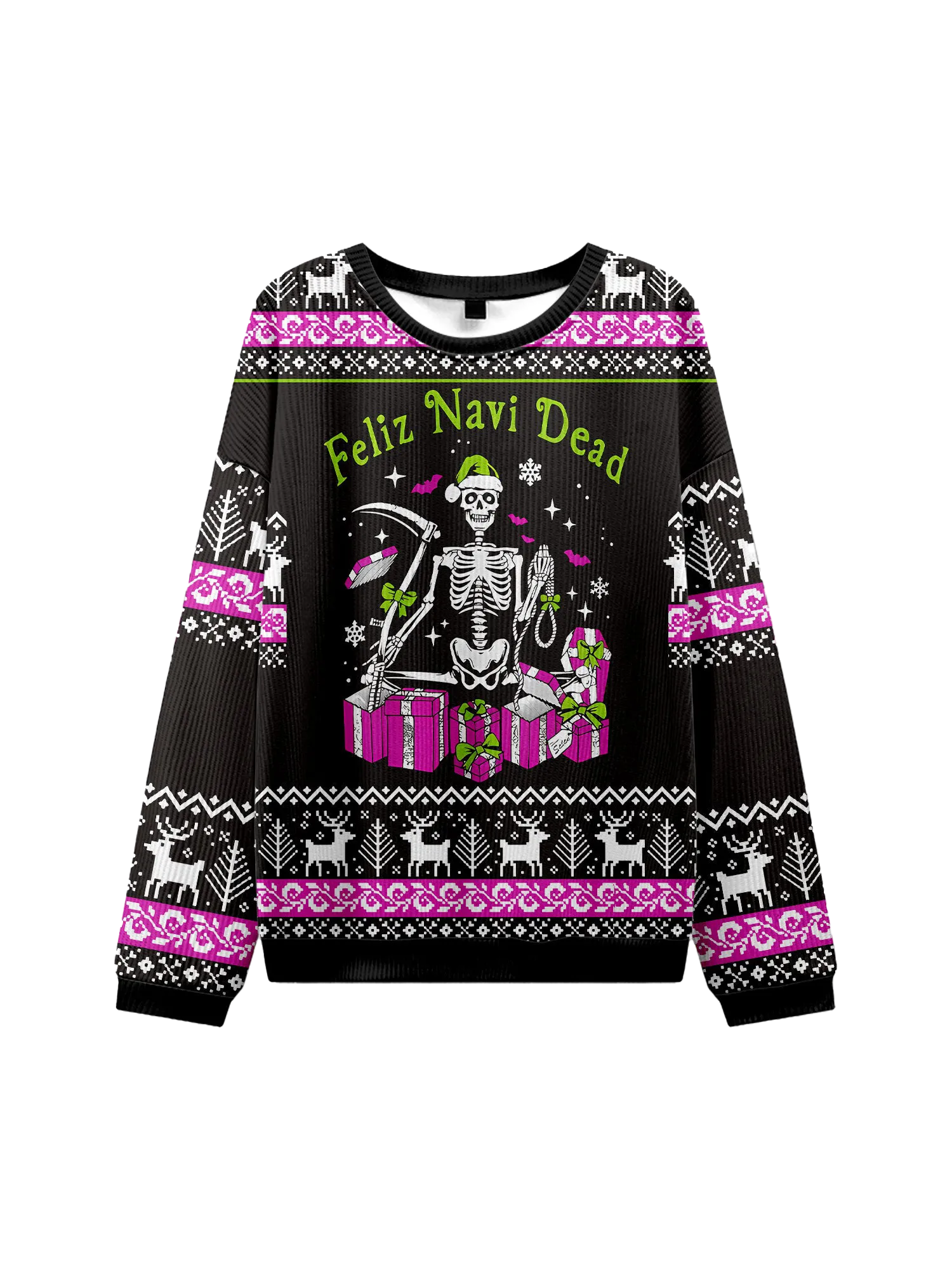 FELIZ NAVI DEAD UGLY CHRISTMAS SWEATSHIRT
