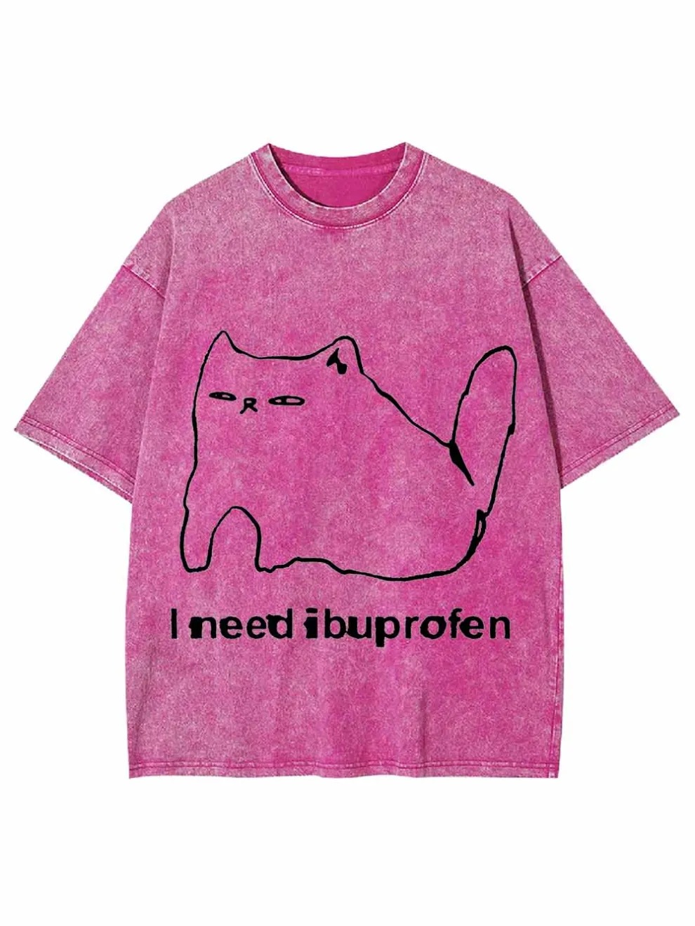 Ibuprofen Cat Washed Tshirt