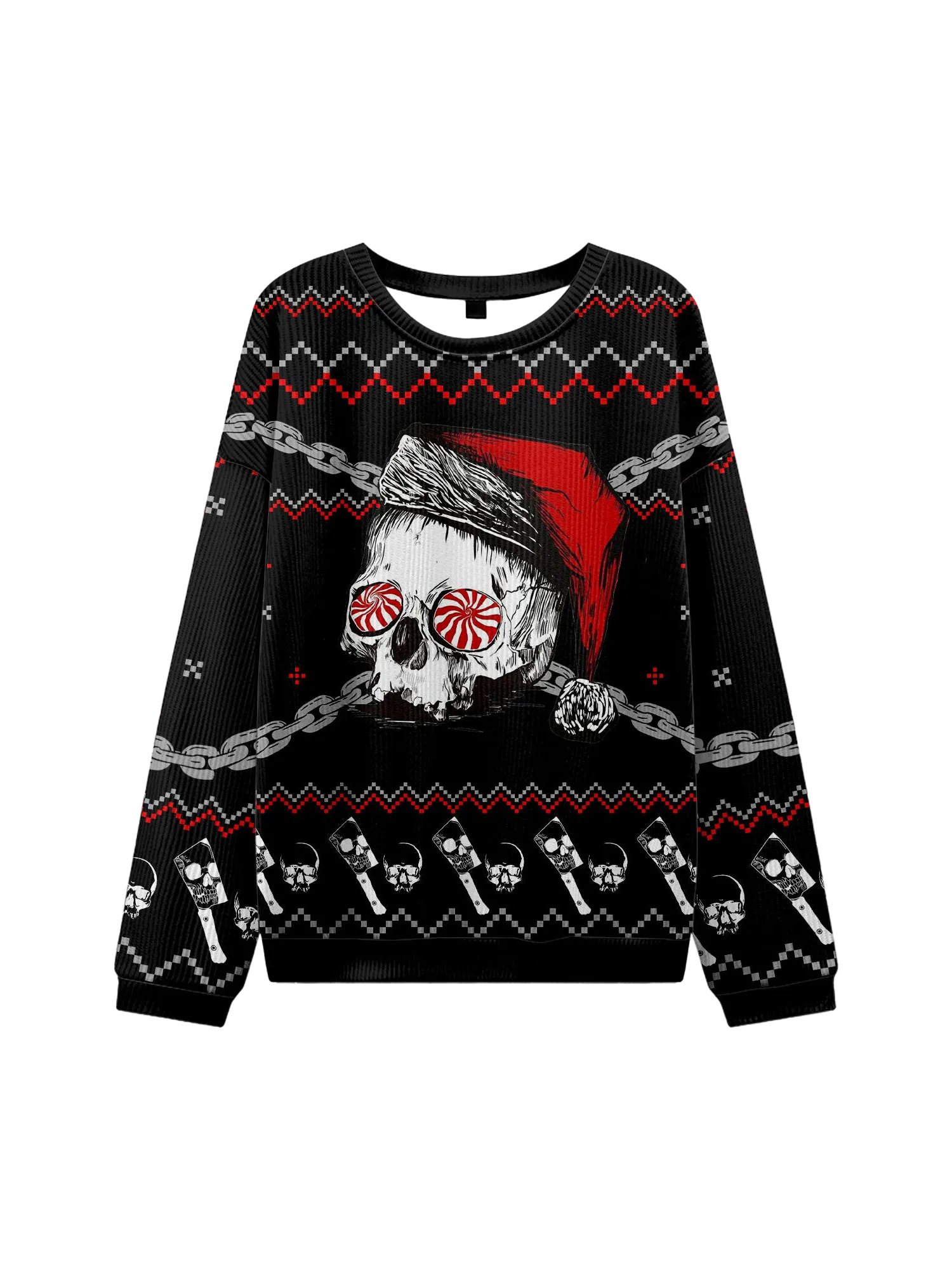 SKULLS AND CHAINS UGLY CHRISTMAS SWEATSHIRT