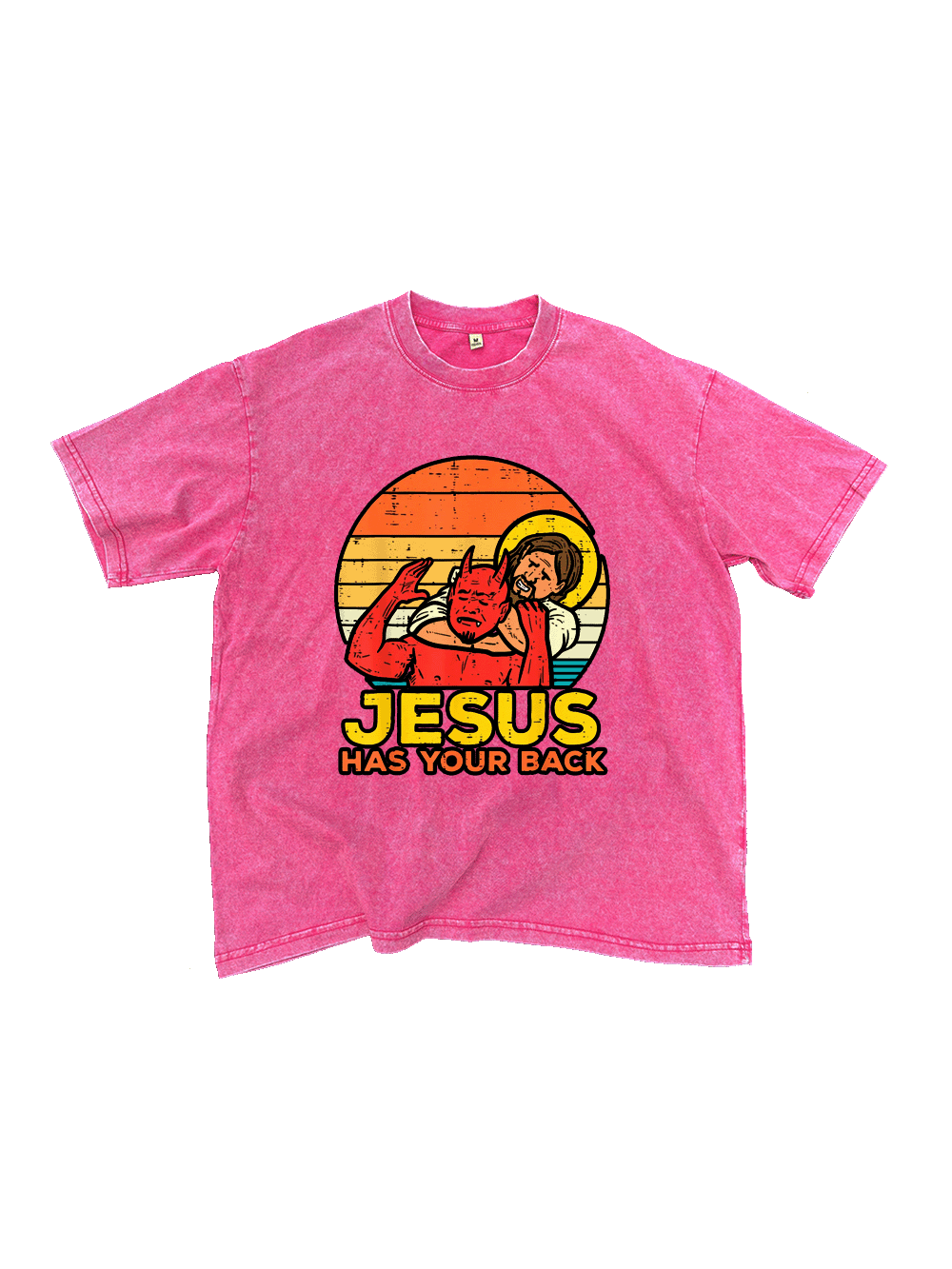 Jesus Tem Suas Costas Washed Tshirt