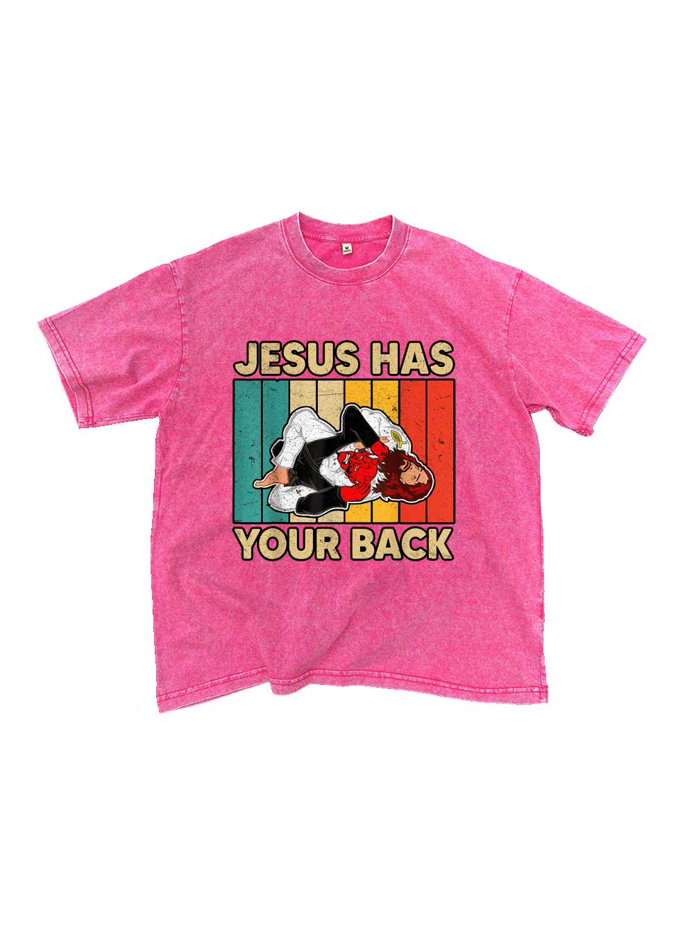 Jesus Has Your Back Washed Tshirt