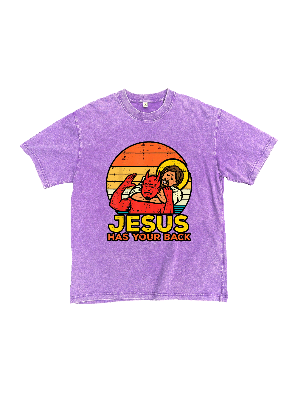 Jesus Tem Suas Costas Washed Tshirt