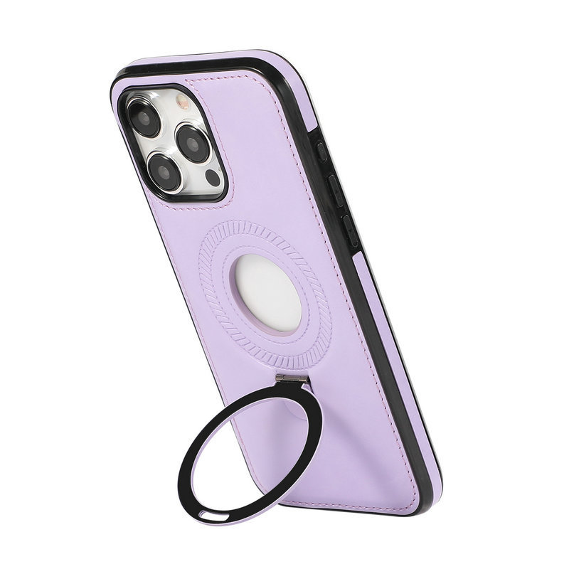  🎁[Creative Gifts]Luxury iPhone Case with Invisible Faux Leather Stand