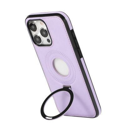  🎁[Creative Gifts]Luxury iPhone Case with Invisible Faux Leather Stand