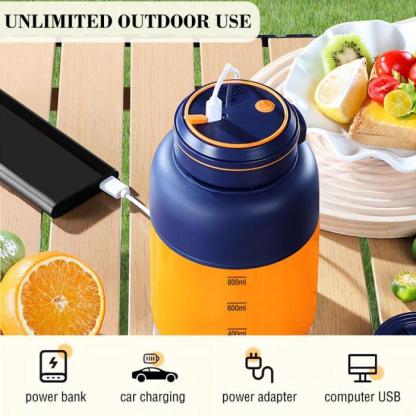 Protable Juicer 40.5oz,USB Rechargeable Juice Blender Cup,Multifunctional juicer machines with 34 Blades for Smoothies Liquid Diet,Summer Essentials