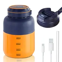 Protable Juicer 40.5oz,USB Rechargeable Juice Blender Cup,Multifunctional juicer machines with 34 Blades for Smoothies Liquid Diet,Summer Essentials