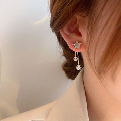 Tassel Pentagram Earrings