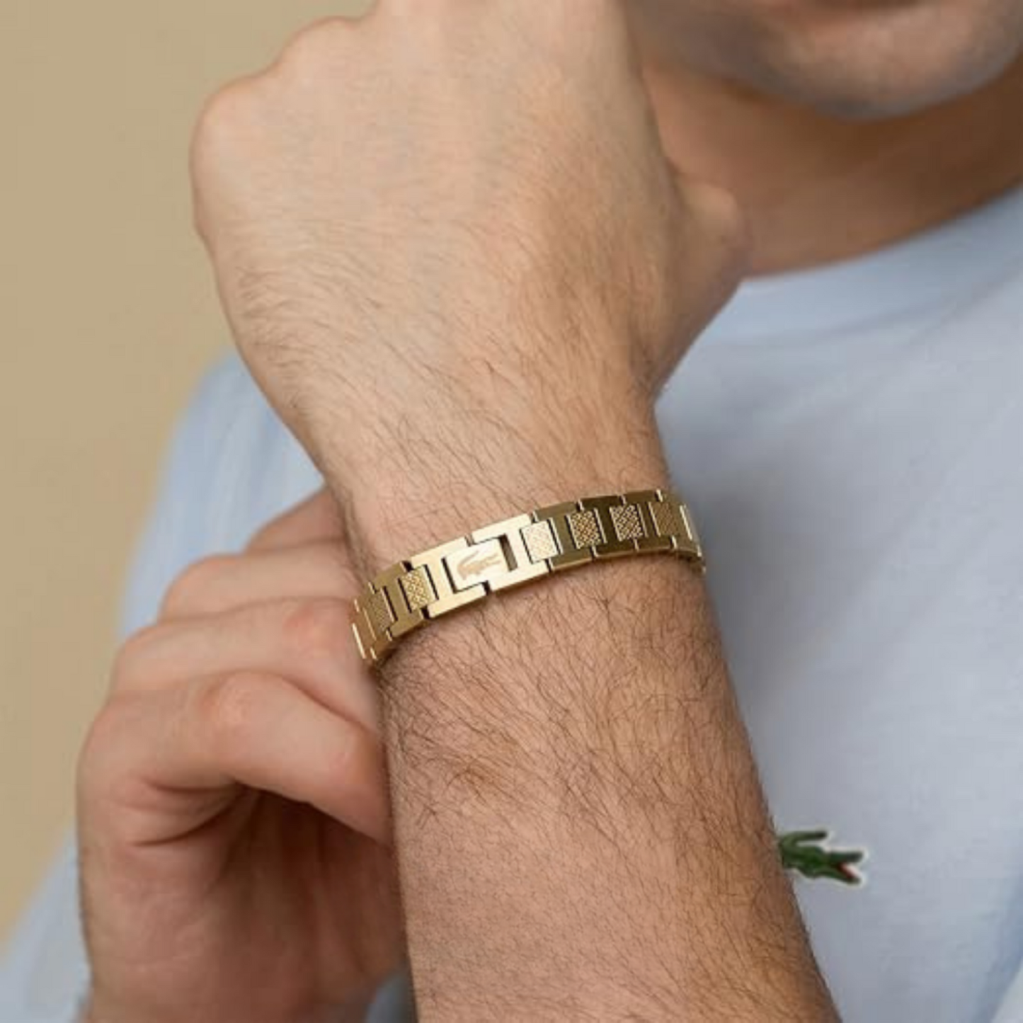 Hot sale new titanium steel magnet bracelet for men and women stainless steel 18k gold non-fading adjustable watch chain jewelry