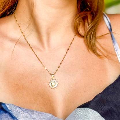 Premium Sunflower Necklace - Complete Gift Set