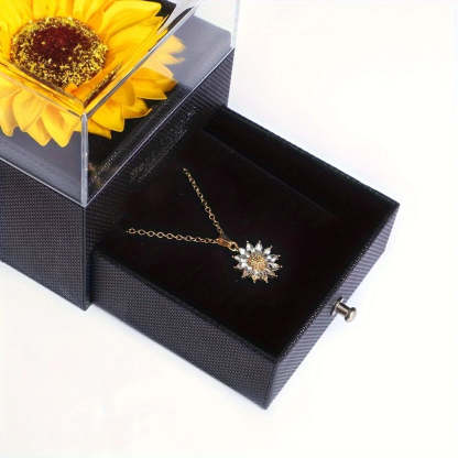 Premium Sunflower Necklace - Complete Gift Set