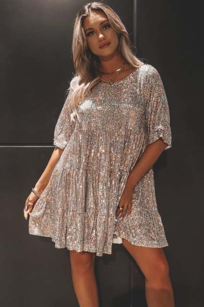 Ultima zi 75%-✨Sequin Baby Doll Dress Ultima zi 50%-✨Sequin Baby Doll Dress