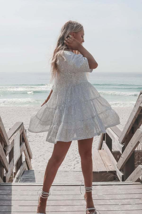 Ultima zi 75%-✨Sequin Baby Doll Dress Ultima zi 50%-✨Sequin Baby Doll Dress