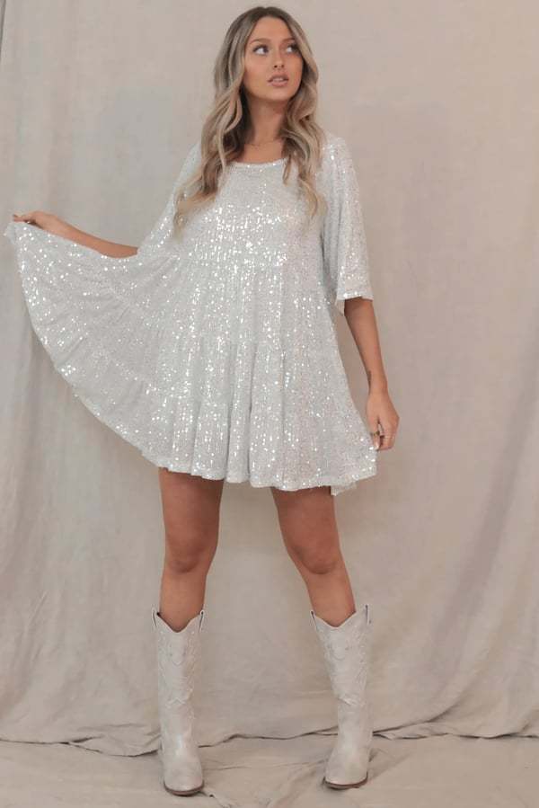 Ultima zi 75%-✨Sequin Baby Doll Dress Ultima zi 50%-✨Sequin Baby Doll Dress