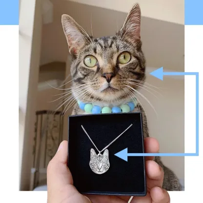 Colar/chaveiro com foto de animal de estimação personalizado