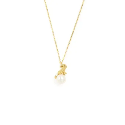 💞Colar de gato em ouro maciço 14K, colar de pérolas de ouro para mulheres, colar com pingente requintado