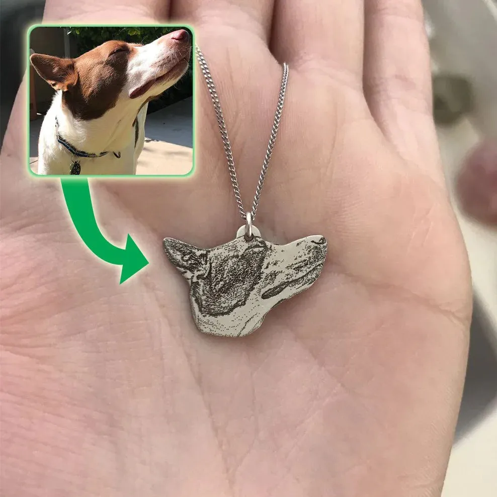 Colar/chaveiro com foto de animal de estimação personalizado