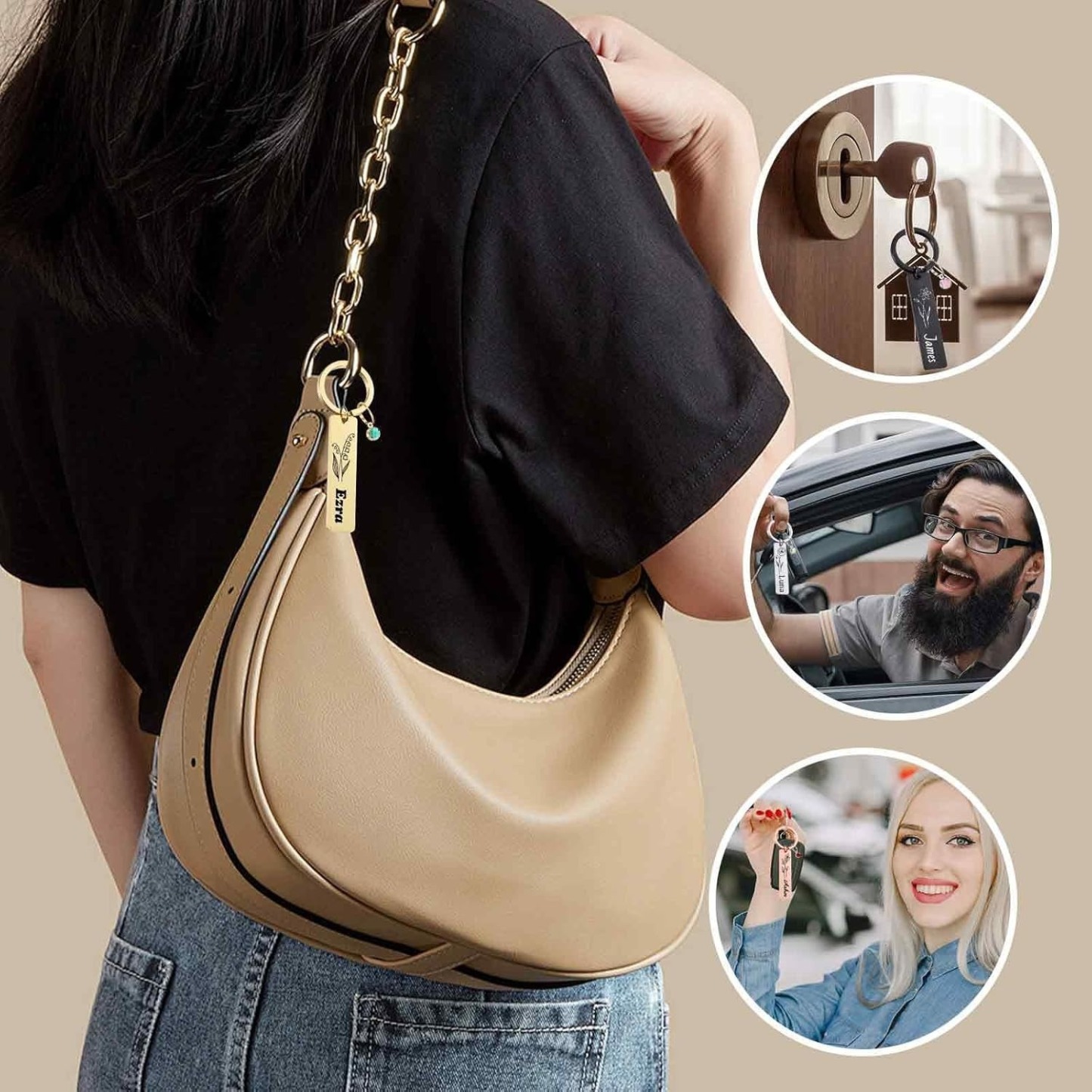 Stainless Steel Instagram-style Keychain