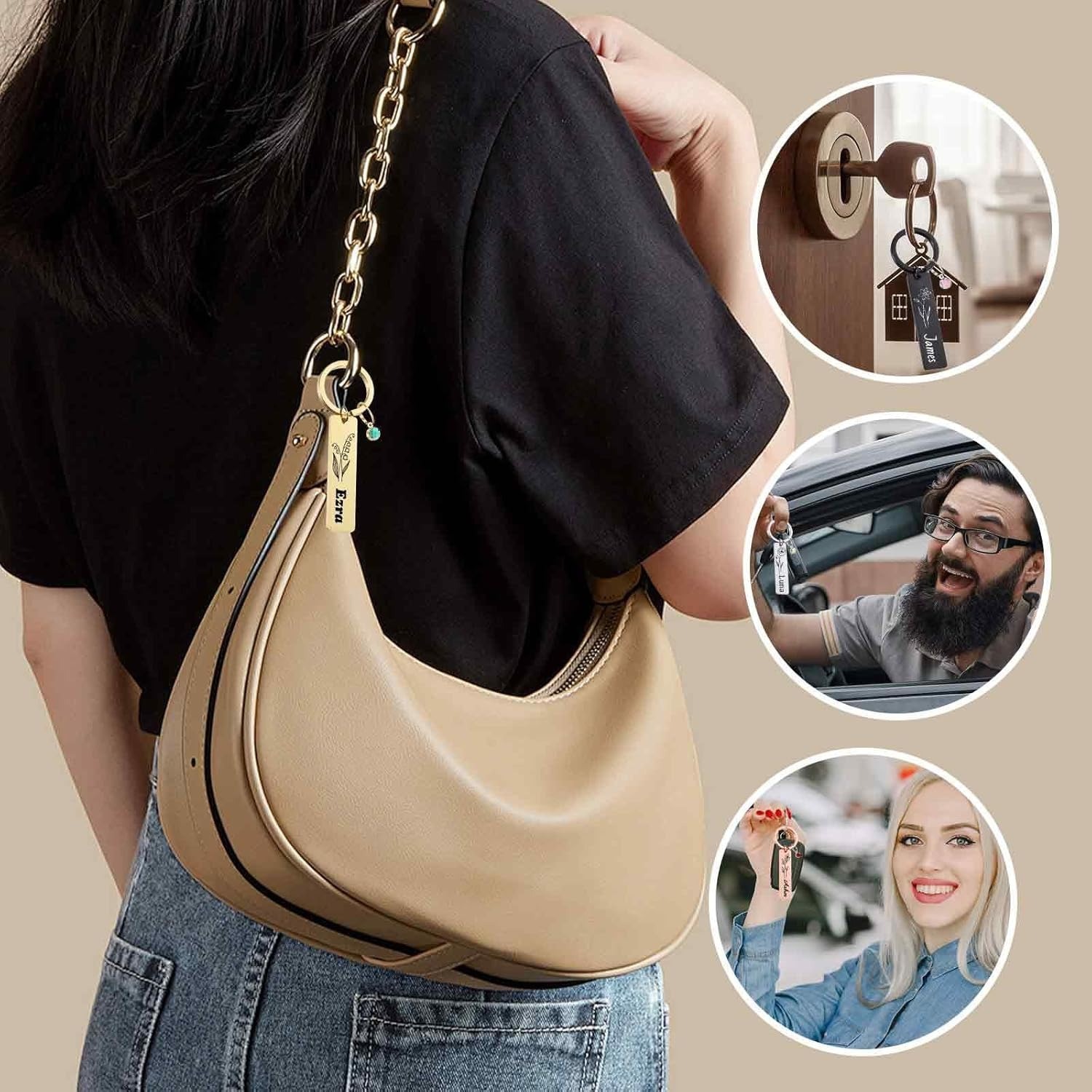 Stainless Steel Instagram-style Keychain