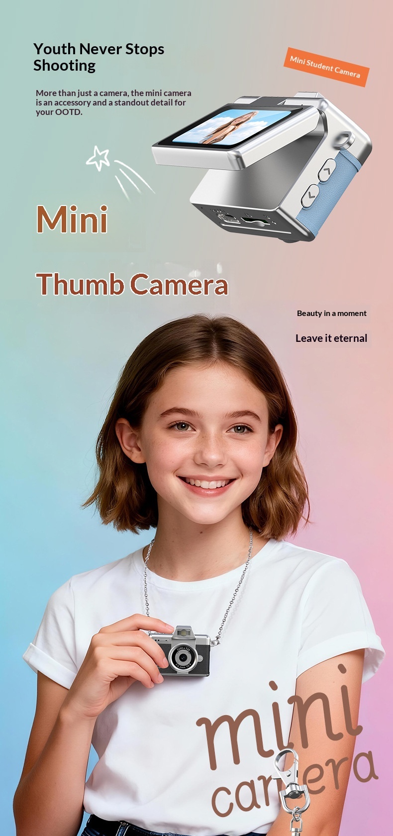 Vintage Thumb-Scroll Mini Camera