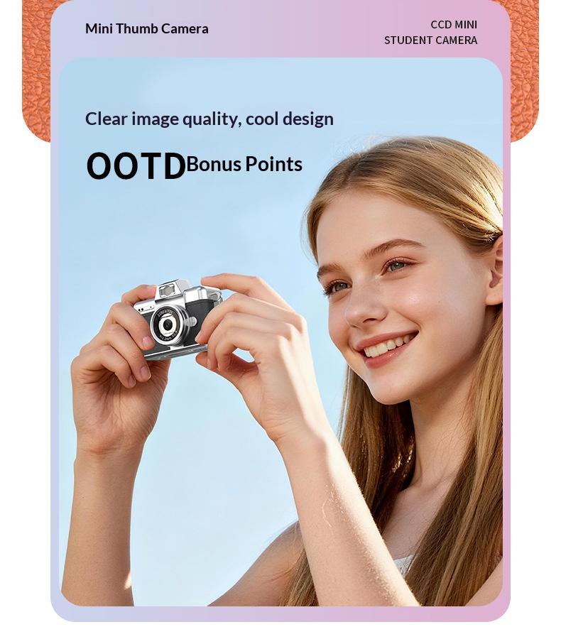 Vintage Thumb-Scroll Mini Camera