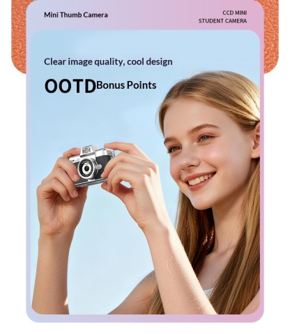 Vintage Thumb-Scroll Mini Camera