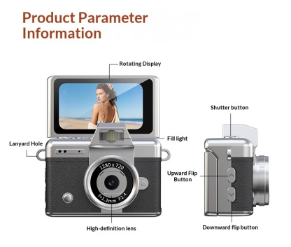 Vintage Thumb-Scroll Mini Camera