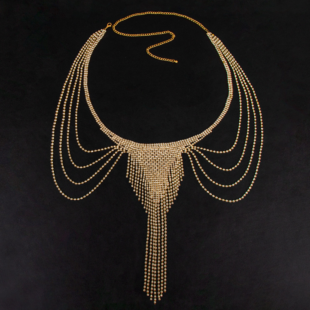 Rhinestone Angel Wing Body Chain