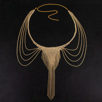 Rhinestone Angel Wing Body Chain