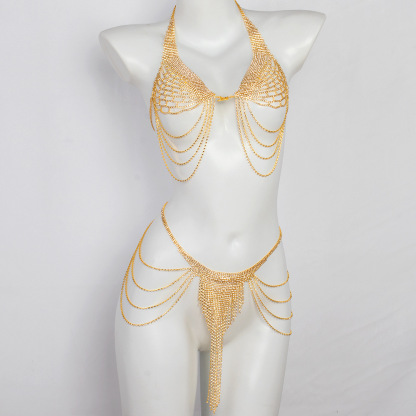 Rhinestone Angel Wing Body Chain