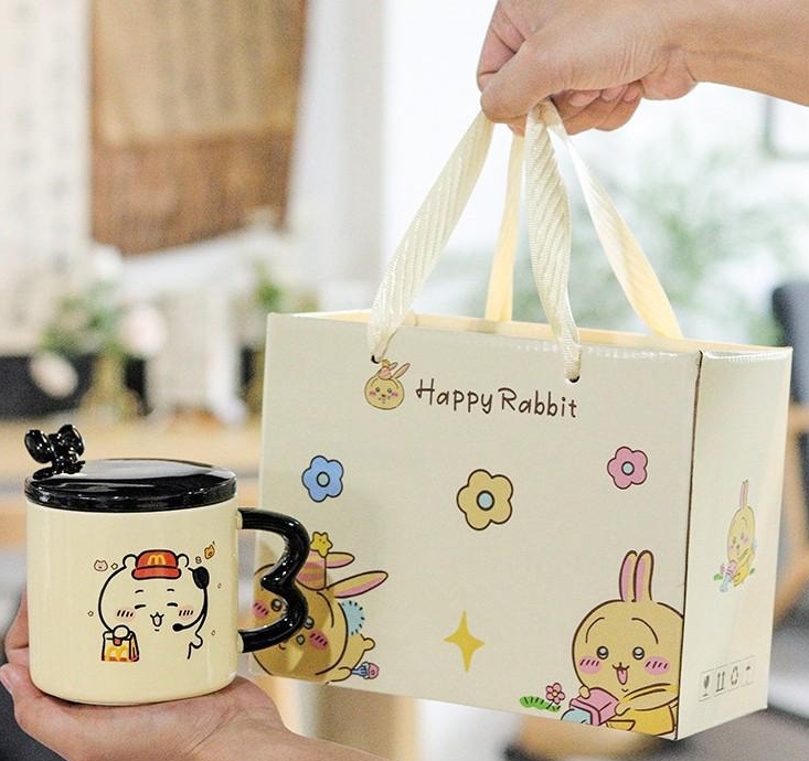 Ceramic Usachi Cartoon Mug – Cute Gift for Office & Home, Birthday-Ready