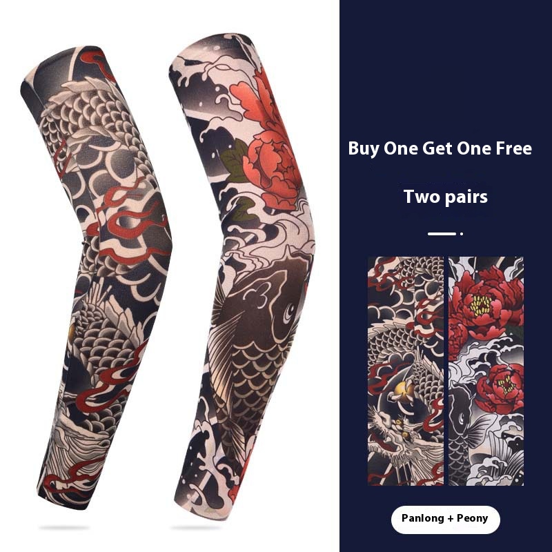 Summer Sunscreen Tattoo Sleeves, Floral Arm Sleeves